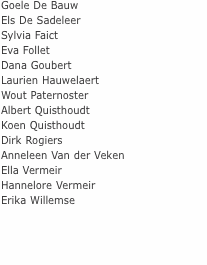 Goele De Bauw Els De Sadeleer Sylvia Faict Eva Follet Dana Goub